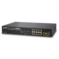 PLANET GS-4210-8P2S 8-Port 10/100/1000T 802.3at PoE + 2-Port 100/1000X SFP Managed Switch